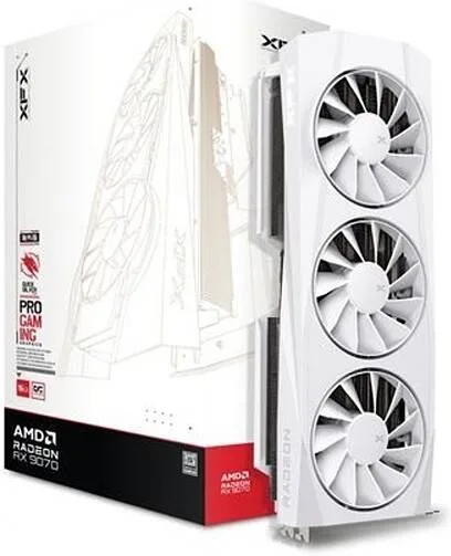 XFX Quicksilver AMD Radeon RX 9070 OC White Gaming Edition Graphics Card, 16GB GDDR6 256-Bit Memory, 2700 MHz Boost Clock, 4096 Stream Processors, 20 Gbps Memory Speed, PCI Express 5.0 | RX-97QICKBW9