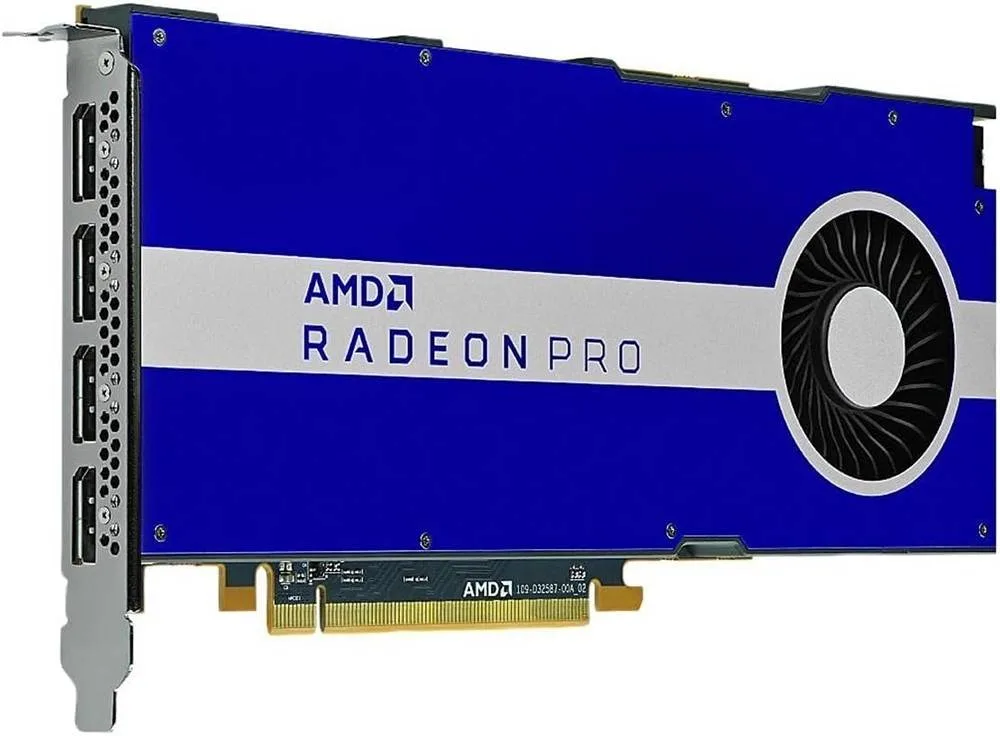 AMD Radeon Pro W5500 Graphics Card, 8GB GDDR6 128-bit Memory, 224 GB/s Memory Bandwidth, 1408 Stream Processors, PCIe 4.0 x16 Interface, 4x DisplayPort 1.4 | 100-506095