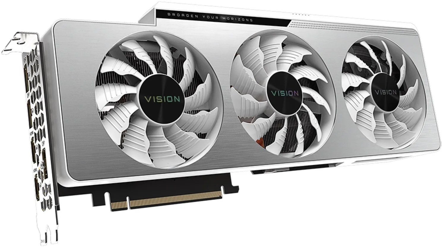 Gigabyte GeForce RTX 3090 Vision OC 24G Graphics Card, ATX, 1755 MHz (Reference Card: 1695 MHz), 24GB GDDR6X, 384-bit, PCI-E 4.0 x 16, DP 1.4a x 3, HDMI 2.1 x 2 - White | GV-N3090VISIONOC-24GD - Image 2