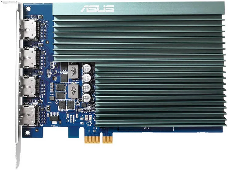 ASUS GeForce GT 730 2GB GDDR5 Graphics Card, 384 CUDA Cores, OpenGL 4.6, 5010 MHz Memory Speed, PCI Express 2.0, 4 x Native HDMI 1.4b / HDCP Support Yes (1.4) | 90YV0H20-M0NA00 - Image 2