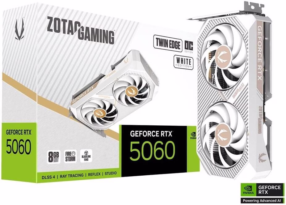 ZOTAC GAMING GeForce RTX 5060 Twin Edge OC White Edition product image 1