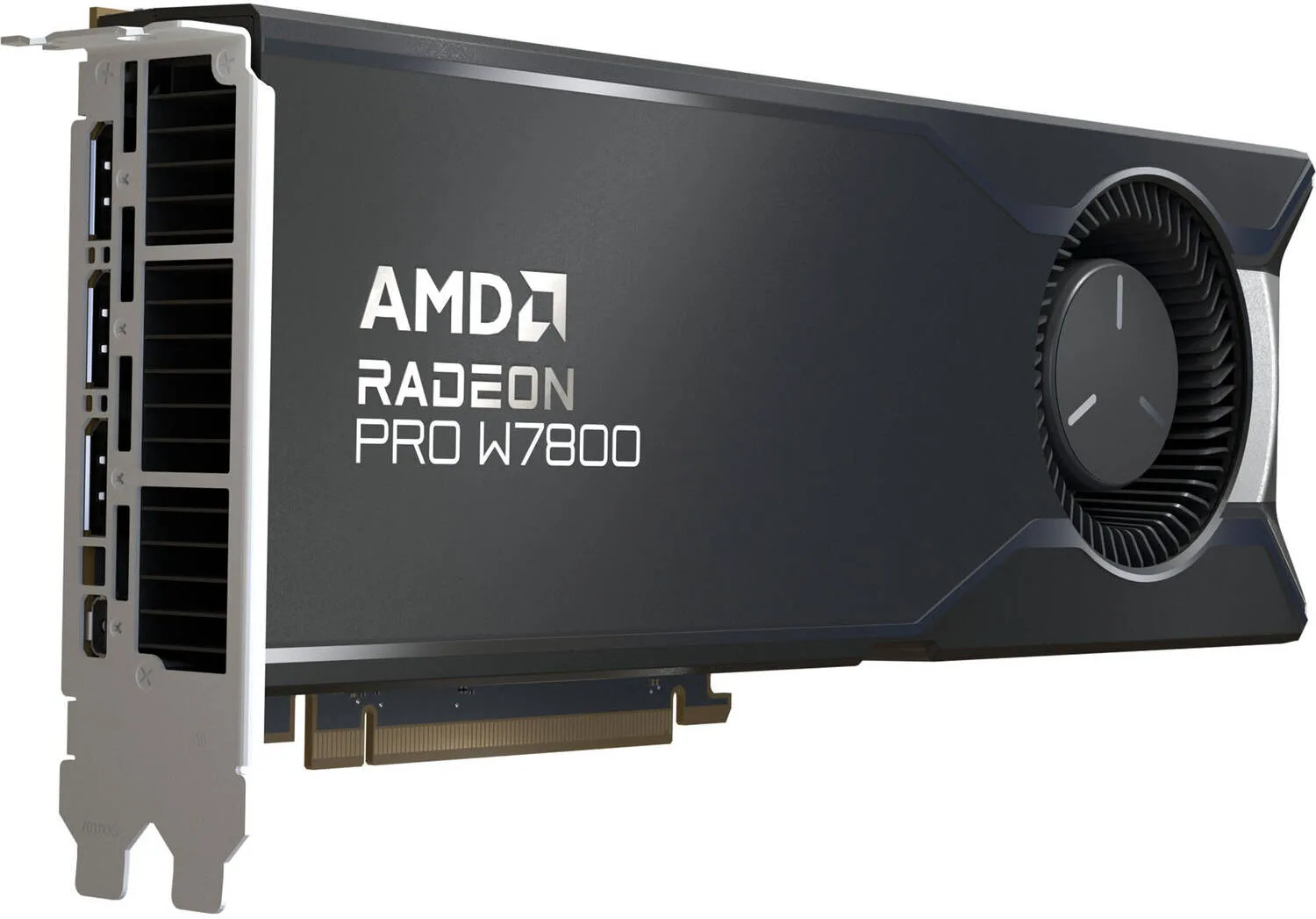 AMD Radeon Pro W7800 Professional Graphics Card, 32GB GDDR6 256-bit Memory, Up to 576 GB/s Memory Bandwidth, 4480 Stream Processors, PCIe 4.0, DisplayPort 2.1 | Mini DisplayPort 2.1 | 100-300000075