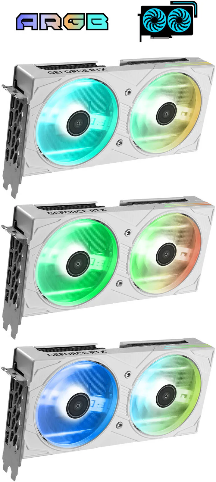 Galax GeForce RTX 5060 Ti EX Graphics Card, 8GB GDDR7 128-bit Memory, 2617 MHz Boost Clock, 28Gbps Memory Speed, 4608 CUDA Cores, PCI-Express 5.0, White | 56ISN8MDCSBS - Image 2