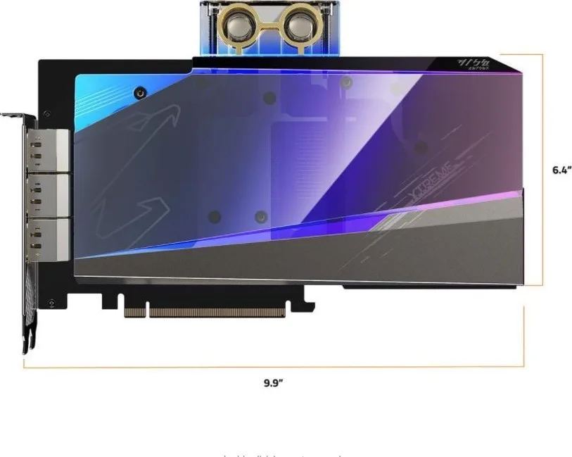Gigabyte Aorus GeForce RTX 3080 Xtreme Waterforce WB-10G Graphics Card, 7680 x 4320 Resolution, 60Hz, Water Block Cooling System, 10GB 320-bit GDDR6X Memory, Video Card | GV-N3080AORUSX WB-10GD - Image 3