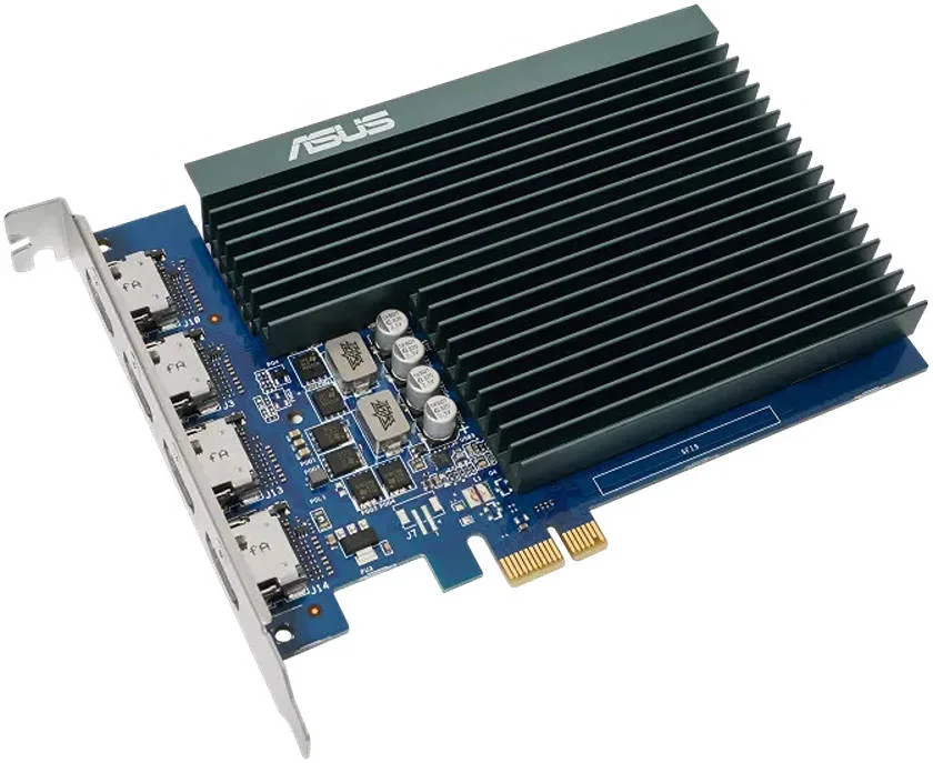 ASUS GeForce GT 730 2GB GDDR5 Graphics Card, 384 CUDA Cores, OpenGL 4.6, 5010 MHz Memory Speed, PCI Express 2.0, 4 x Native HDMI 1.4b / HDCP Support Yes (1.4) | 90YV0H20-M0NA00 - Image 3