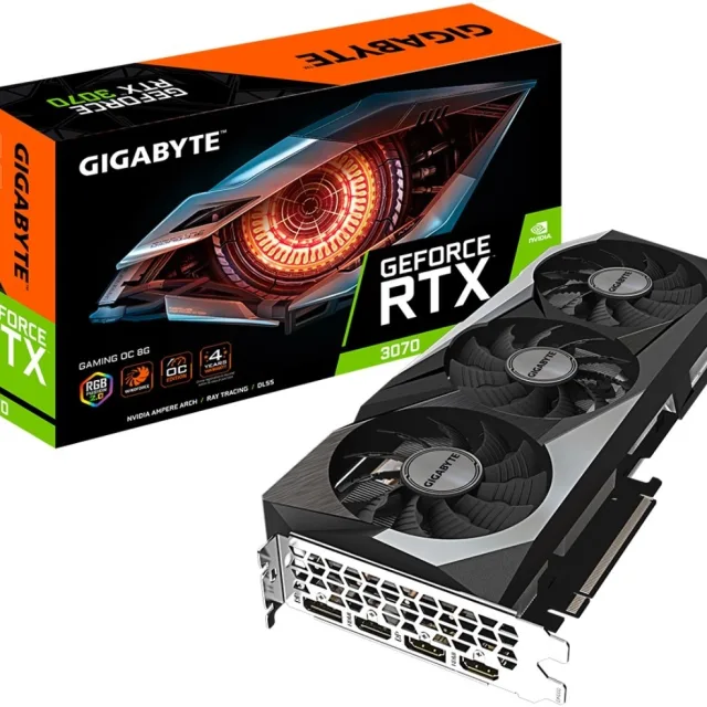 Gigabyte GeForce RTX 3070 Gaming OC 8G Graphics Card, 1‎815 MHz GeForce RTX™ 3070, 8GB GDDR6, 2‎56-bit, PCI-E 4.0 x 16 - Black | GV-N3070GAMING OC-8GD