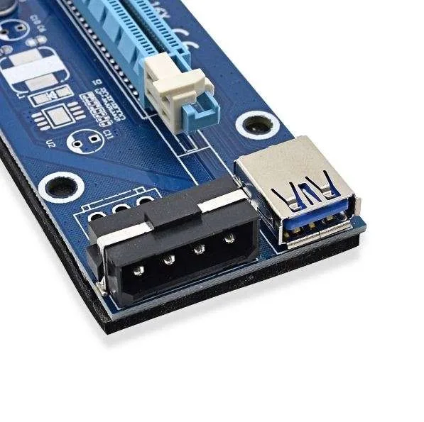 Mining Dedicated Graphics Card PCIE to USB 0.6M PCI Express PCI-E 1X to 16X Riser Card Extender + 15Pin SATA to 4Pin IDE Power Cord - Clearance Sale | USB 3.0 Cable - Image 4