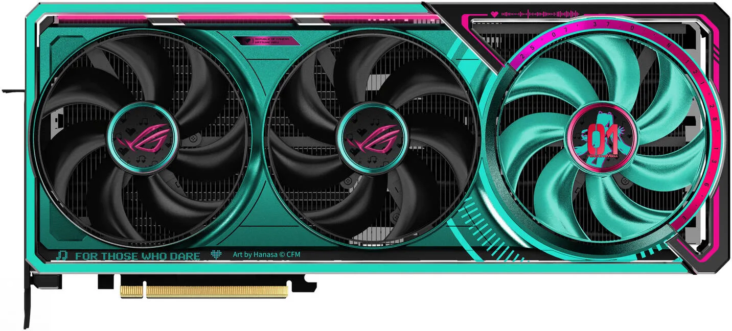 ASUS ROG Astral GeForce RTX 5080 OC Hatsune Miku Edition Graphics Card, 16GB GDDR7 256-Bit Memory, 2760 MHz Boost Clock, 10752 CUDA Cores, 30 Gbps Memory Speed | 90YV0LV9-M0NM00 - Image 2