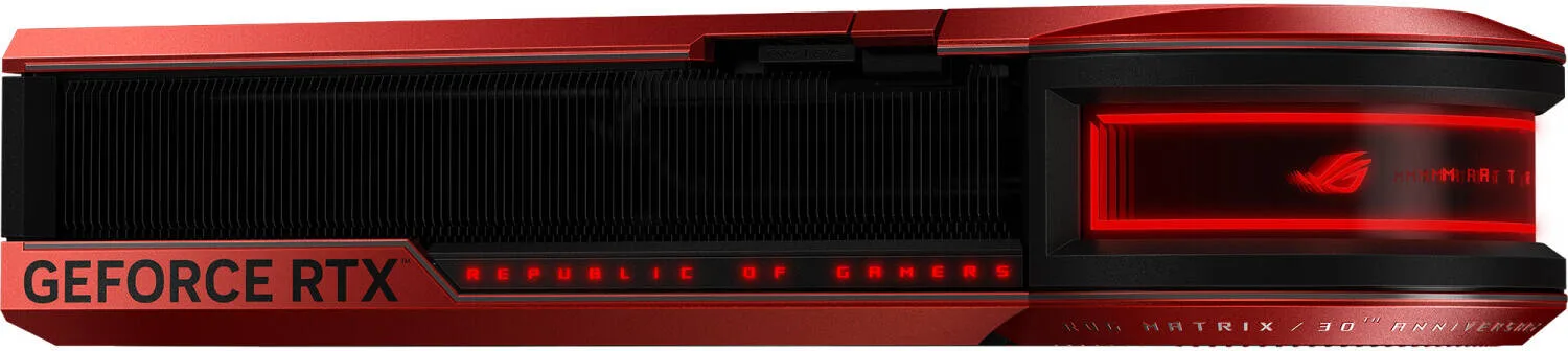 ASUS ROG Matrix Platinum GeForce RTX 5090 30th Anniversary Edition Graphics Card, 32GB GDDR7 512-Bit Memory, 2730 MHz Boost Clock, 28 Gbps Memory Speed, 21760 CUDA Cores, PCIe 5.0 | 90YV0NF2-M0NM00 - Image 2