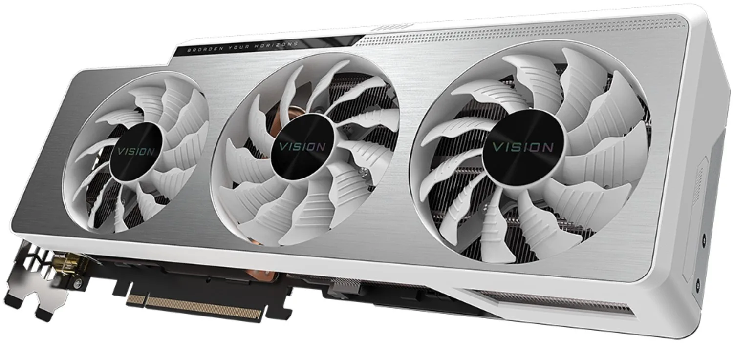Gigabyte GeForce RTX 3090 Vision OC 24G Graphics Card, ATX, 1755 MHz (Reference Card: 1695 MHz), 24GB GDDR6X, 384-bit, PCI-E 4.0 x 16, DP 1.4a x 3, HDMI 2.1 x 2 - White | GV-N3090VISIONOC-24GD - Image 3