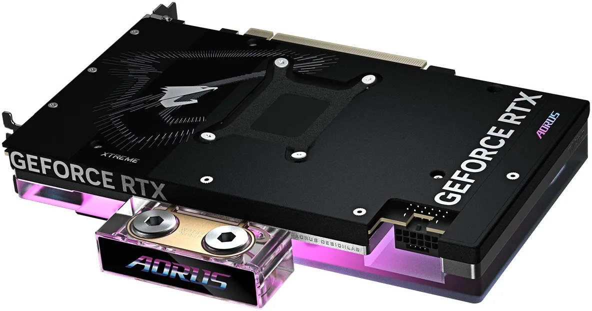 GIGABYTE AORUS GeForce RTX 5080 XTREME WATERFORCE WB Graphics Card, 16GB GDDR7 256-Bit Memory, 2805 MHz Core Clock, 10752 CUDA Cores, 30 Gbps Memory Speed, PCI Express 5.0 | GV-N5080AORUSX WB-16GD - Image 4
