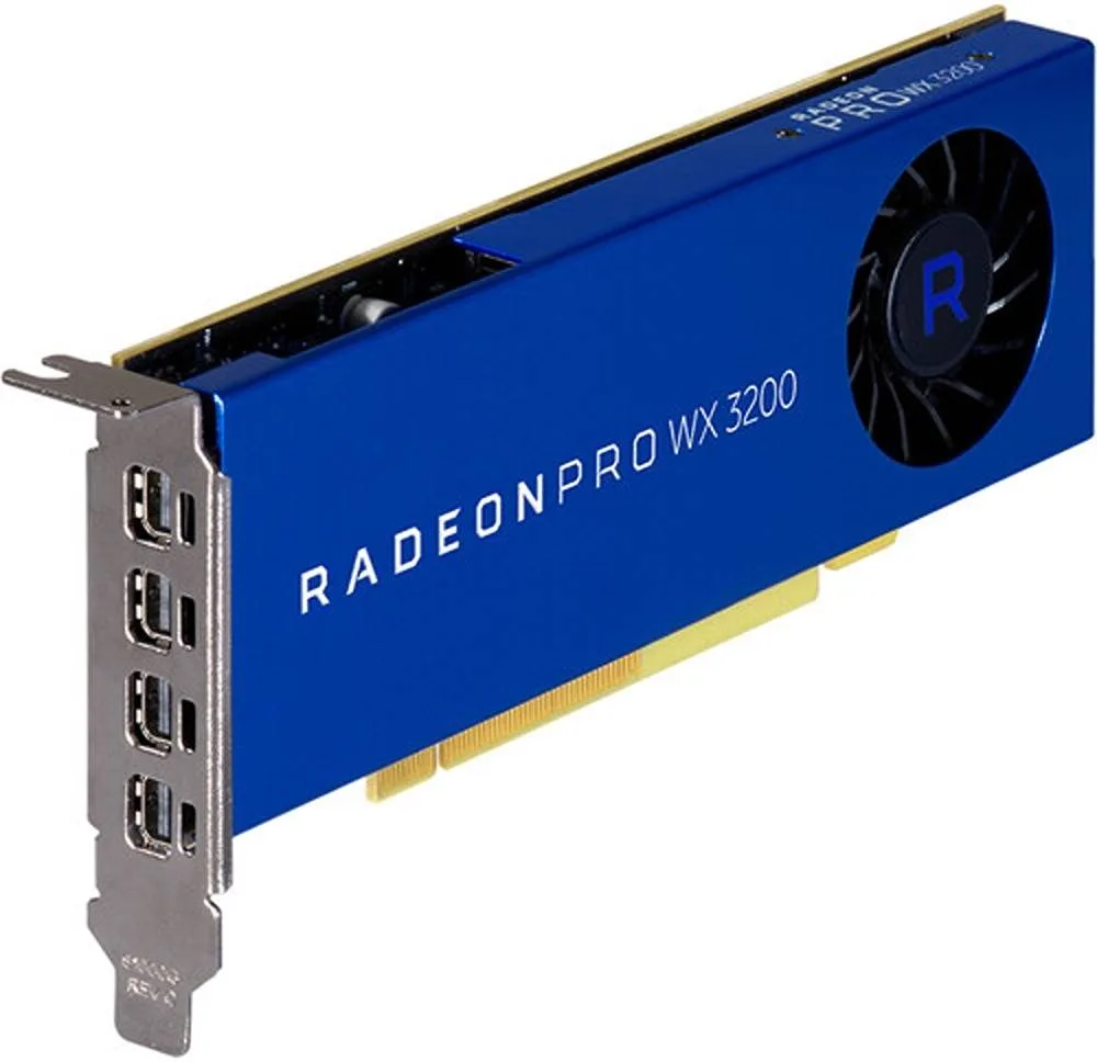 AMD Radeon Pro WX 3200 Graphics Card, 4GB GDDR5 128-bit Memory, 96 GB/s Memory Bandwidth, 640 Stream Processors, PCIe 3.0 x16, 1.66 TFLOPS Single Precision, 4 x Mini DisplayPort 1.4 | 100-506115 - Image 4