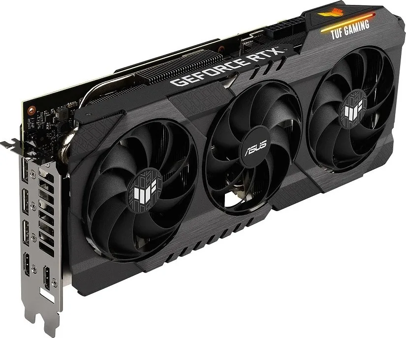 Asus Tuf GeForce RTX 3080 O12G LHR Graphics Card, 8960 Cuda Cores, 12GB GDDR6X 384 Bit Memory, GPU Tweak II, PCI Express 4.0, 1815 MHz Boost Clock, 19 Gbps, HDMI, DP | 90YV0FB8-M0NM00 - Image 3