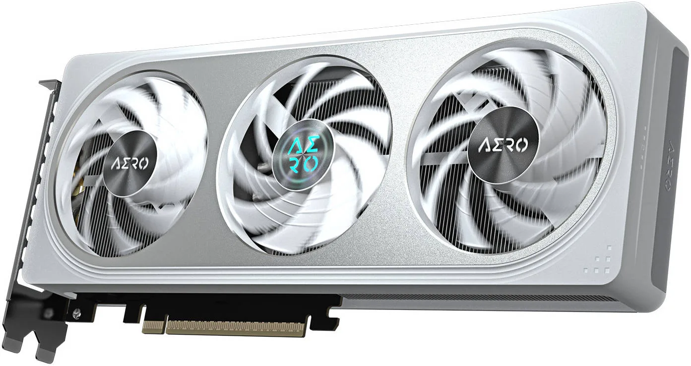 GIGABYTE GeForce RTX 5060 AERO OC Graphics Card, 8GB GDDR7 128-Bit Memory, 2595 MHz Core Clock, 3840 CUDA Cores, 28 Gbps Memory Speed, PCI Express 5.0, White | GV-N5060AERO OC-8GD - Image 4