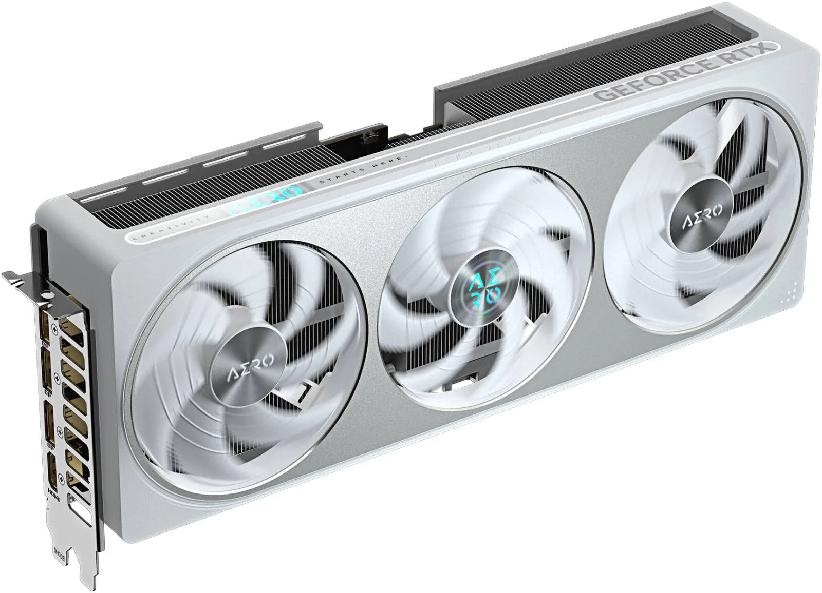 GIGABYTE GeForce RTX 5070 AERO OC Graphics Card, 12GB GDDR7 192-Bit Memory, 2625 MHz Core Clock, 6144 CUDA Cores, 28 Gbps Memory Clock, PCI-Express 5.0, White | GV-N5070AERO OC-12GD - Image 2