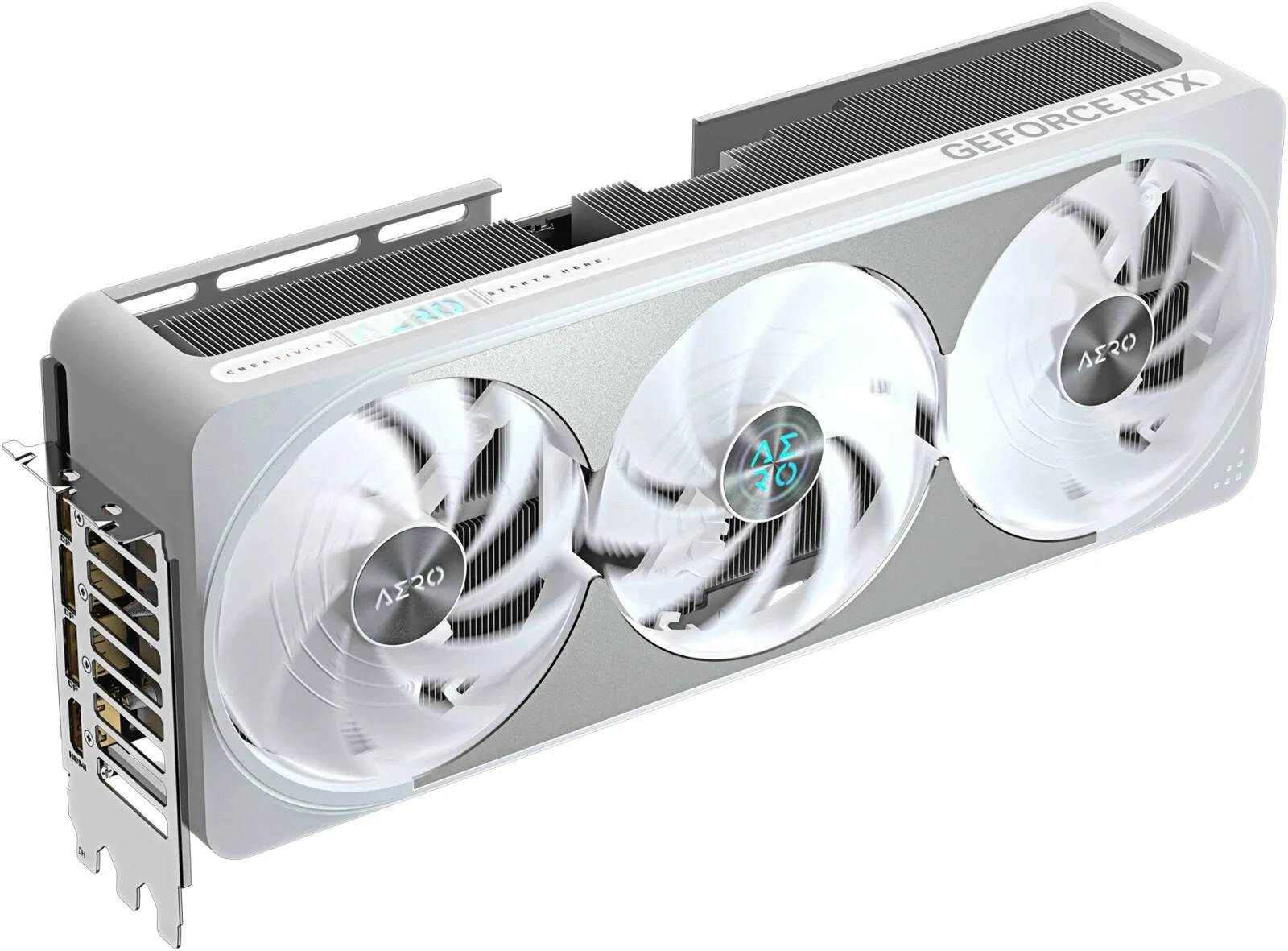 GIGABYTE GeForce RTX 5070 Ti AERO OC Graphics Card, 16GB GDDR7 256-Bit Memory, 2588 MHz Core Clock, 8960 CUDA Cores, 28 Gbps Memory Speed, PCI-Express 5.0, White | GV-N507TAERO OC-16GD - Image 2