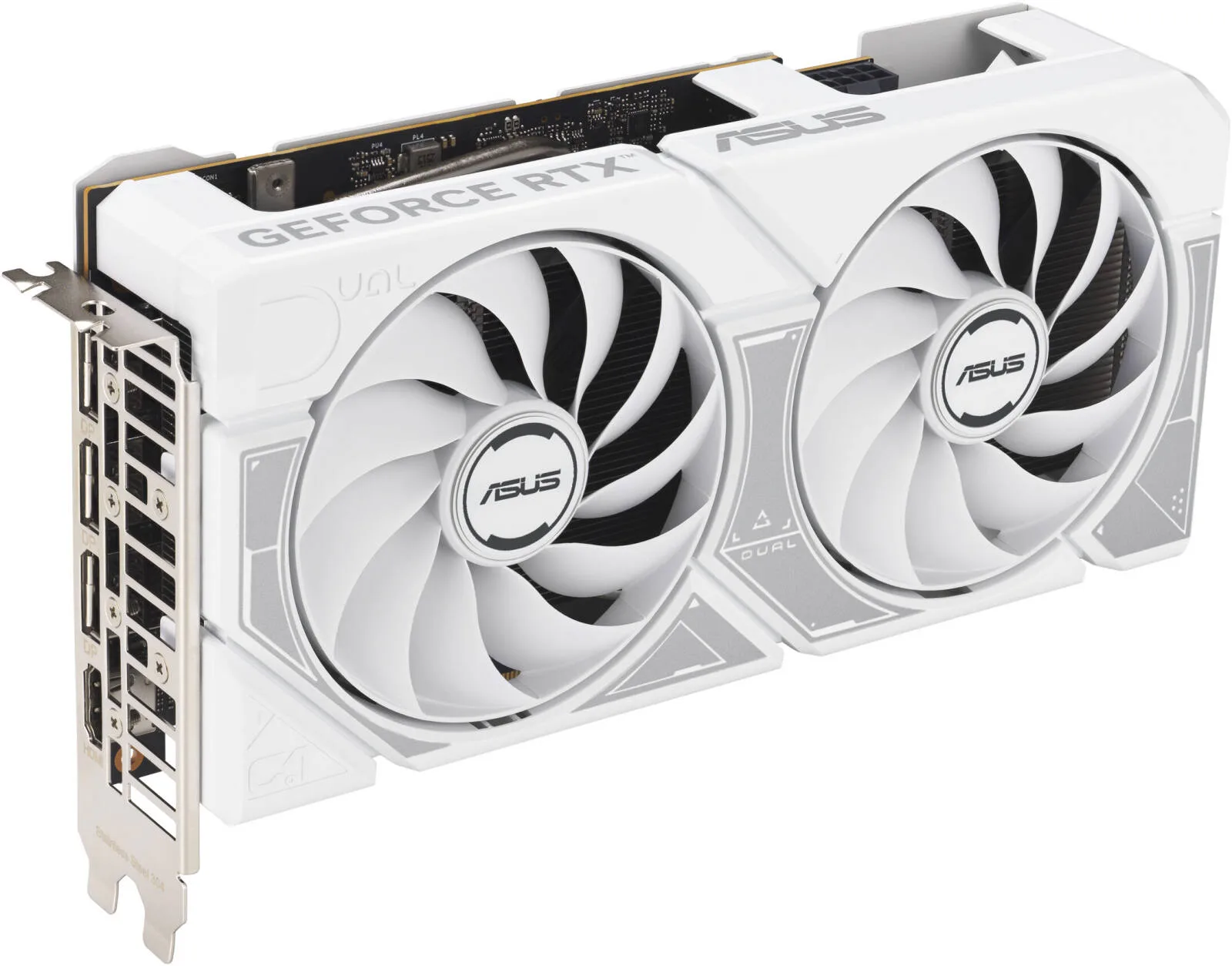 ASUS Dual GeForce RTX 5060 White OC Edition 8GB GDDR7 Graphics Card, 8GB GDDR7 128-Bit Memory, 2535MHz Boost Clock, 28 Gbps Memory Speed, 3840 CUDA Cores, PCI Express 5.0, White | 90YV0N15-M0NA00 - Image 4