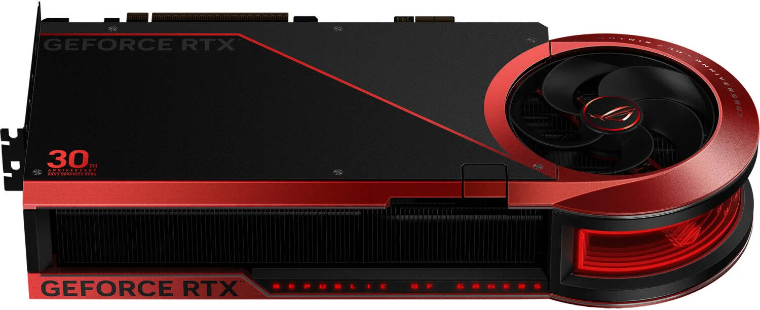 ASUS ROG Matrix Platinum GeForce RTX 5090 30th Anniversary Edition Graphics Card, 32GB GDDR7 512-Bit Memory, 2730 MHz Boost Clock, 28 Gbps Memory Speed, 21760 CUDA Cores, PCIe 5.0 | 90YV0NF2-M0NM00 - Image 4