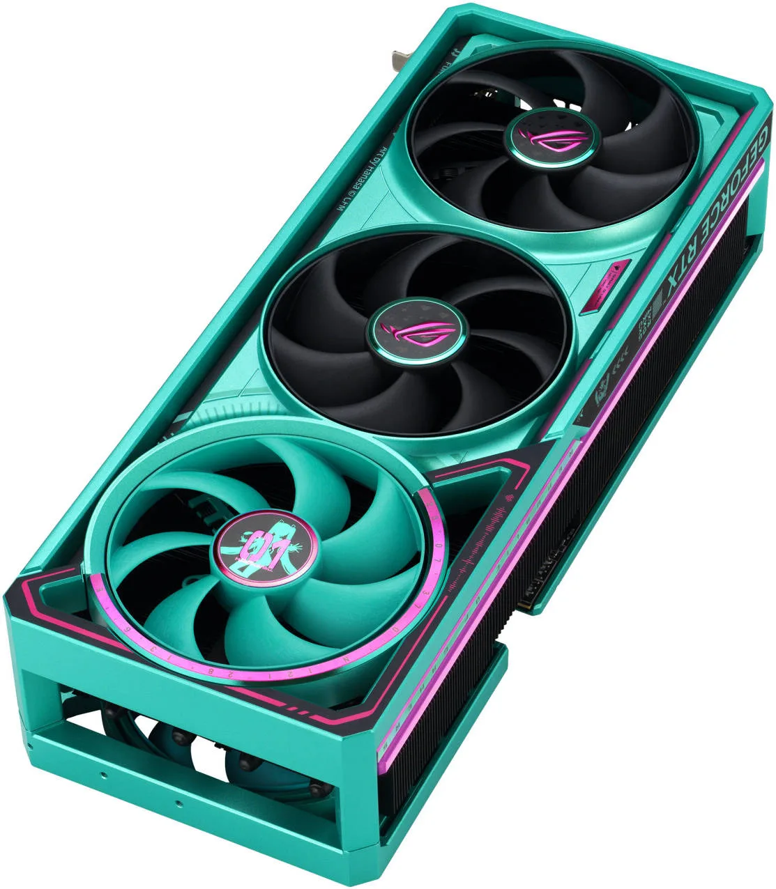 ASUS ROG Astral GeForce RTX 5080 OC Hatsune Miku Edition Graphics Card, 16GB GDDR7 256-Bit Memory, 2760 MHz Boost Clock, 10752 CUDA Cores, 30 Gbps Memory Speed | 90YV0LV9-M0NM00 - Image 4