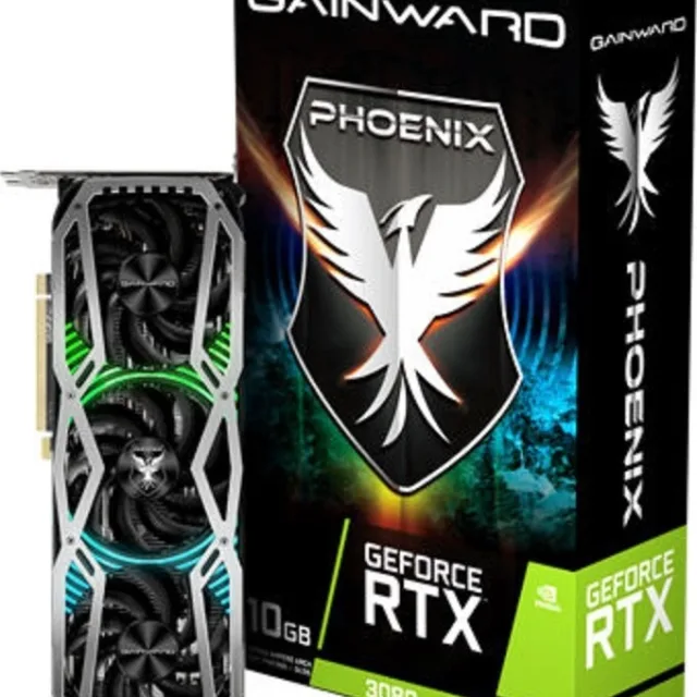 Gainward Geforce RTX 3080 Phoenix Edition Graphics Card, 10GB GDDR6X (320 bits) Memory, 8704 Cuda Cores, PCI-Express Gen 4 x16, 1710Mhz GPU,760 GB/s Bandwidth, 19Gbps, NON LHR | NED3080019IA-132AX-V1