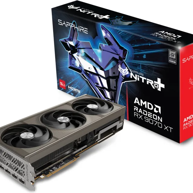 Sapphire NITRO+ AMD Radeon RX 9070 XT Graphics Card, 16GB GDDR6 256-Bit Memory, 3060 MHz Boost Clock, 4096 Stream Processors, 20 Gbps Memory Clock, PCI-Express 5.0 x16 | 11348-01-20G