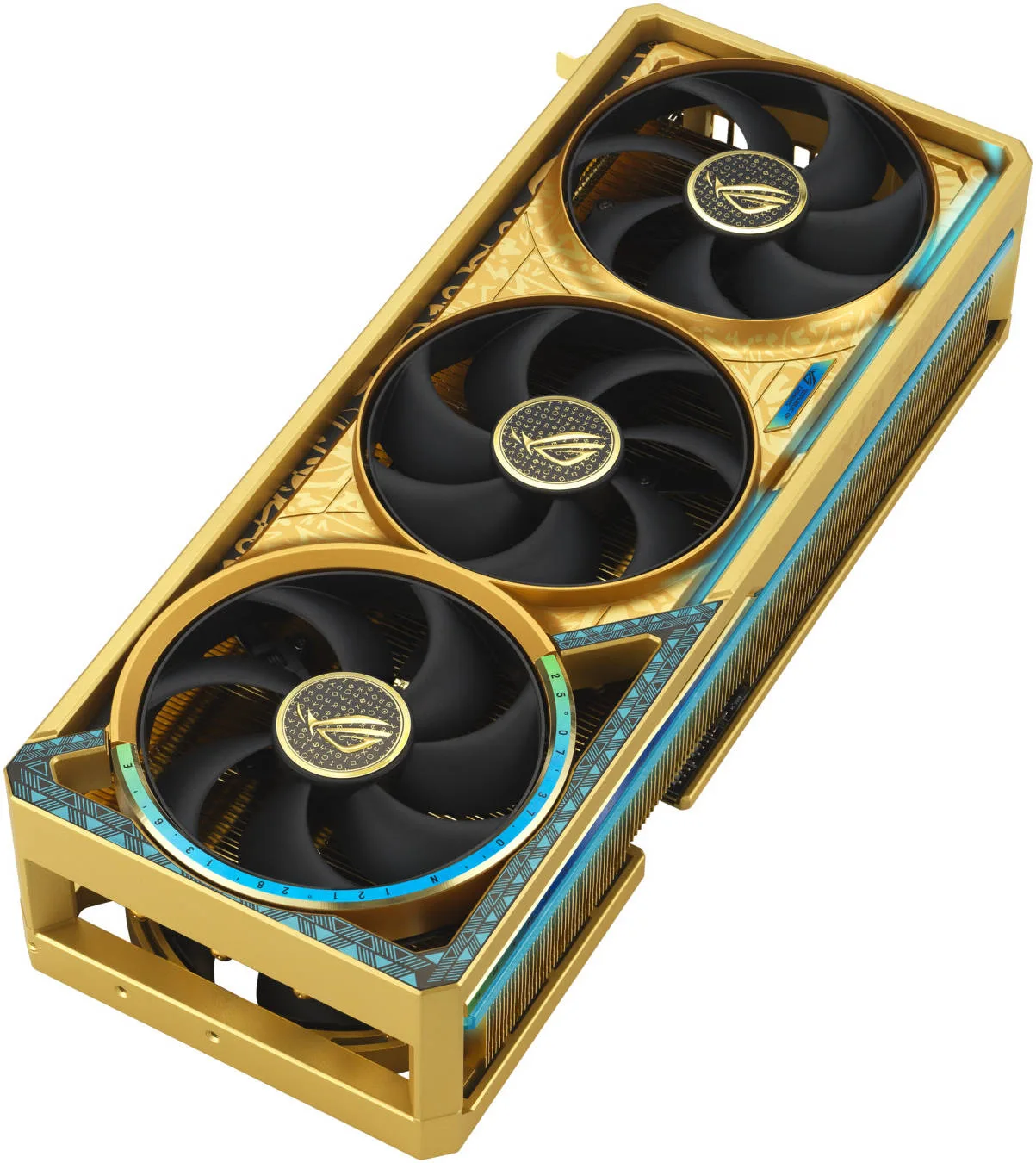 ASUS ROG Astral GeForce RTX 5090 Dhahab OC Edition Graphics Card, 32GB GDDR7 512-Bit Memory, 2580 MHz Boost Clock, 21760 CUDA Cores, 28 Gbps Memory Speed, Gold | 90YV0LW6-M0NM00 - Image 3