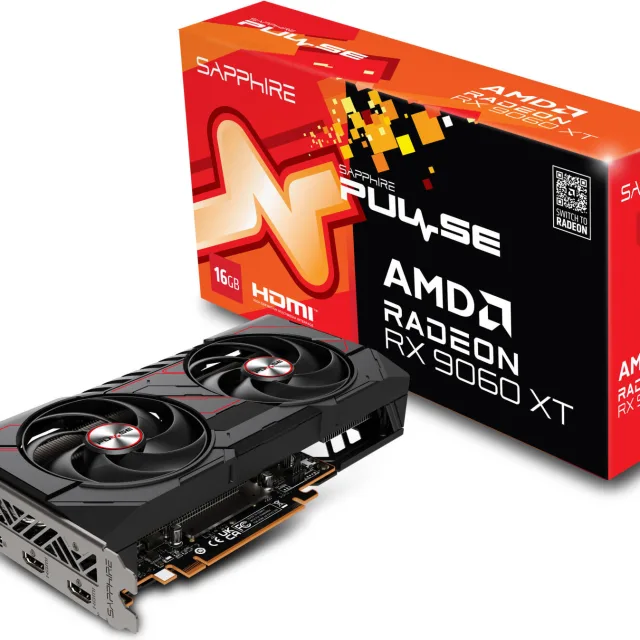 SAPPHIRE PULSE AMD Radeon RX 9060 XT Graphics Card, 16GB GDDR6 128-Bit Memory, 3290 MHz Boost Clock, 2048 Stream Processors, 20 Gbps Memory Speed, PCI-Express 5.0 x16 | 11350-03-20G