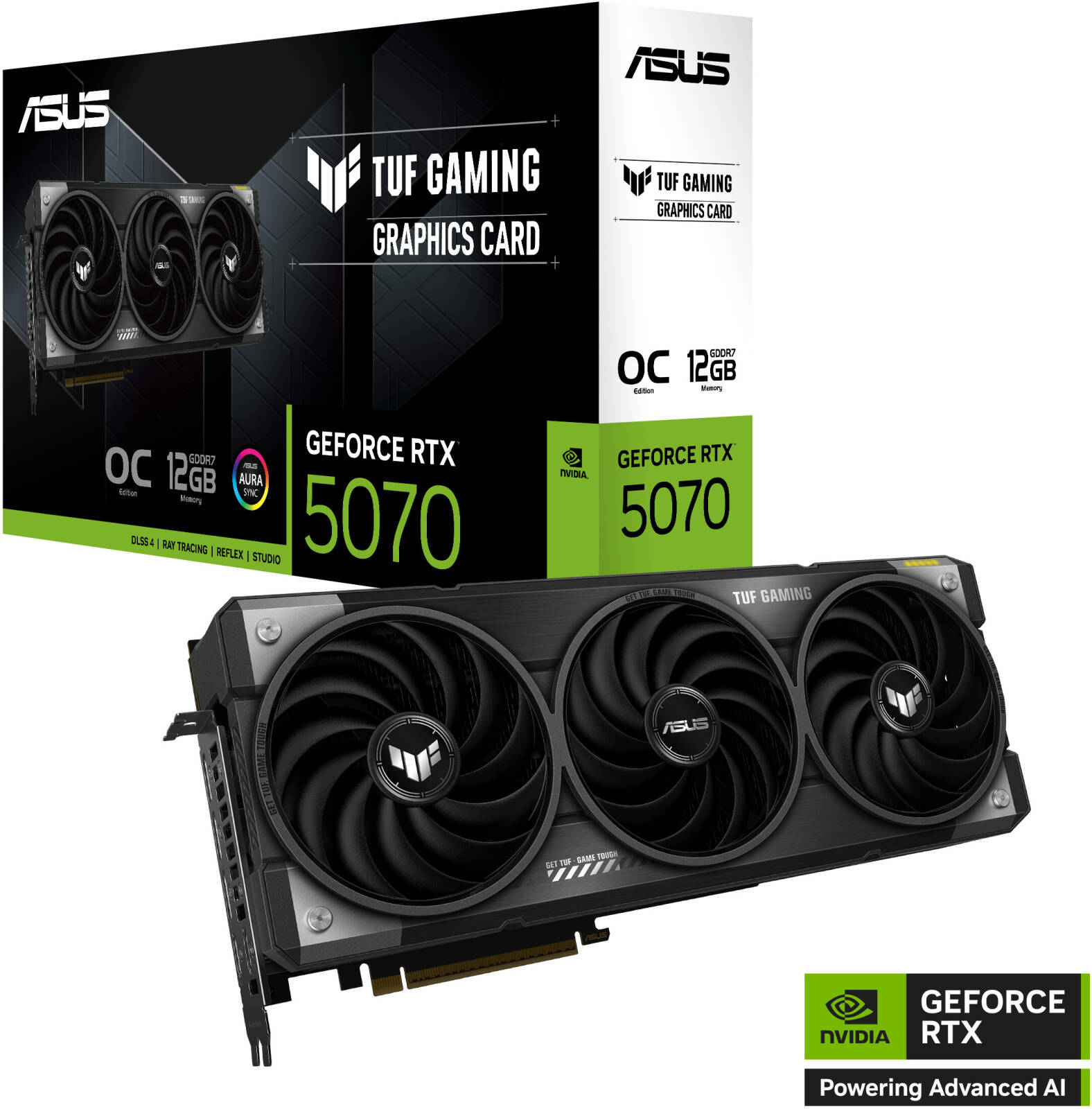 ASUS TUF Gaming GeForce RTX 5070 OC Edition Graphics Card 12GB GDDR7 | 90YV0LZ0-M0NA00