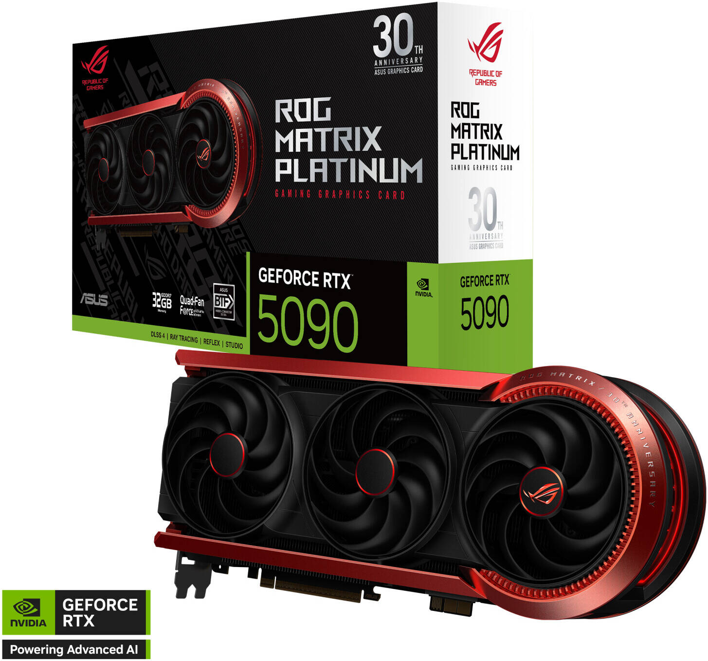 ASUS ROG Matrix Platinum GeForce RTX 5090 30th Anniversary Edition Graphics Card 32GB GDDR7 | 90YV0NF2-M0NM00