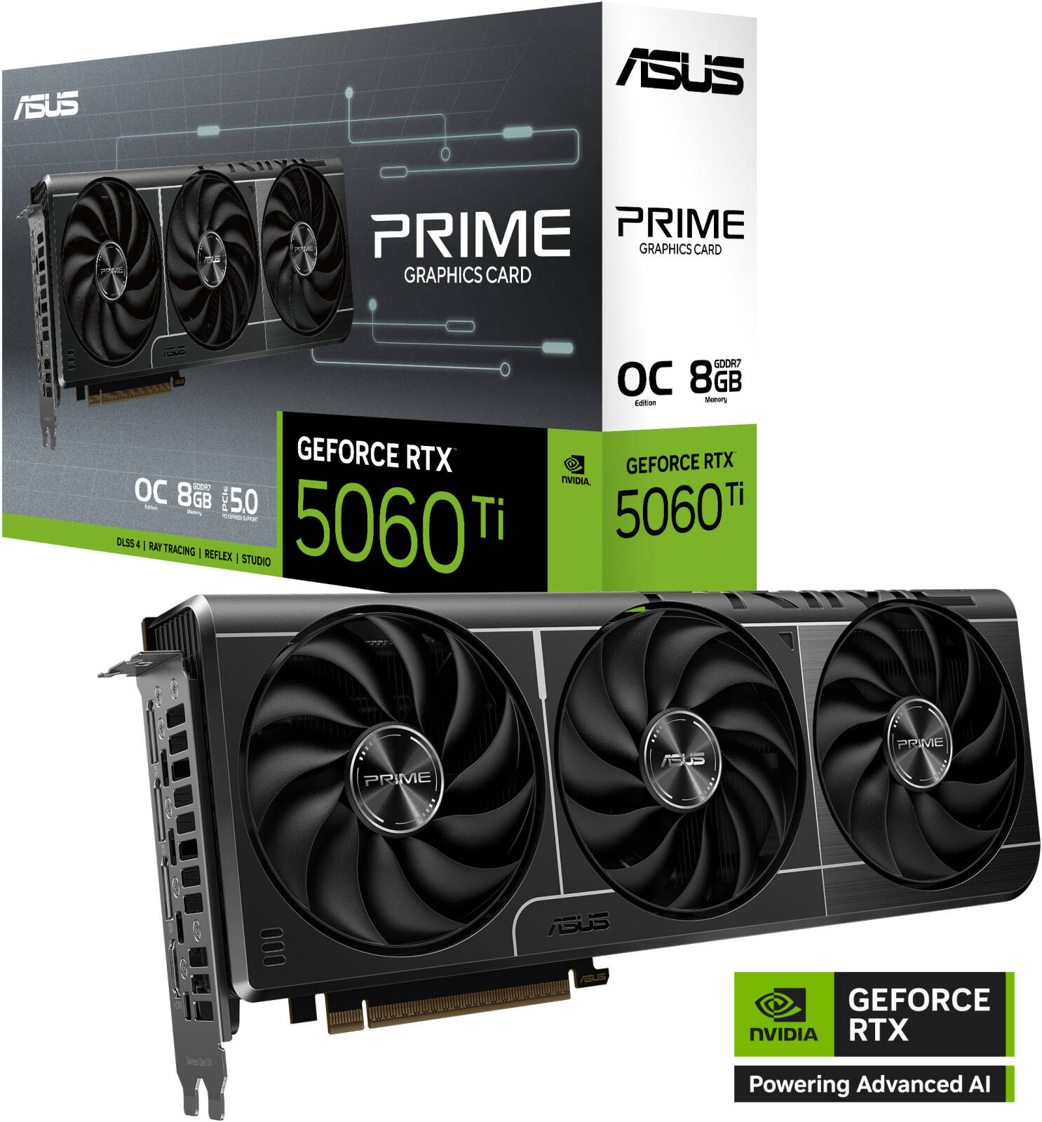 ASUS PRIME GeForce RTX 5060 Ti OC Edition Graphics Card 8GB GDDR7 | 90YV0MP0-M0NA00