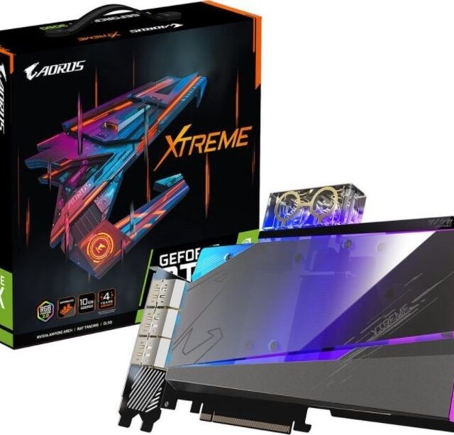 GIGABYTE Aorus GeForce RTX 3080 Xtreme Waterforce WB-10G Graphics Card 10GB GDDR6X | GV-N3080AORUSX WB-10GD