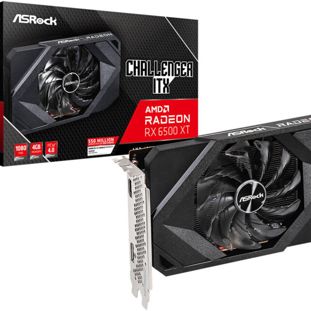 ASRock AMD Radeon RX 6500 XT Challenger ITX Graphics Card 4GB GDDR6 | 90-GA3DZZ-00UANF