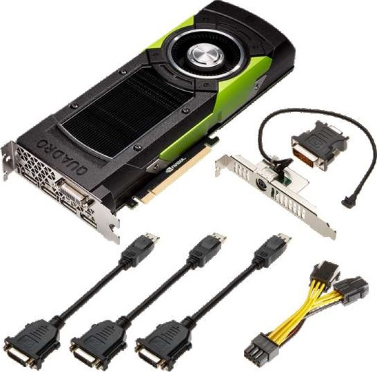 NVIDIA Quadro M6000 Video Card, 3072 CUDA Cores, 24 GB GDDR5, 384-bit, PCI-Express 3.0 x16, SLI, HDCP and HDMI 1.3a support, 4x Display Port, 1x DVI-I ( Dual Link ), 3-Pin 3D Stereo | VCQM6000-24GB-P
