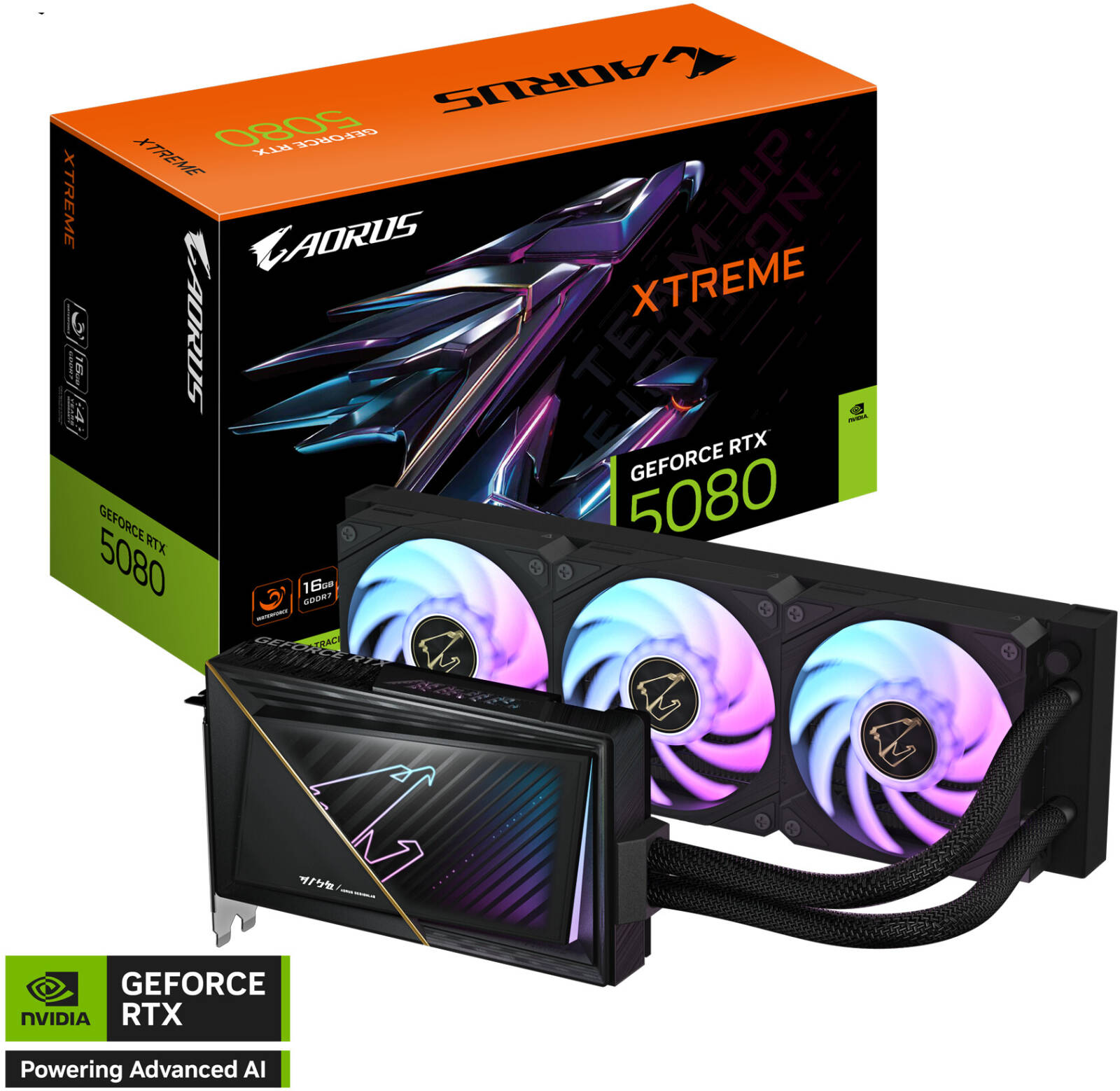 GIGABYTE AORUS GeForce RTX 5080 XTREME WATERFORCE Graphics Card 16GB GDDR7 | GV-N5080AORUSX W-16GD