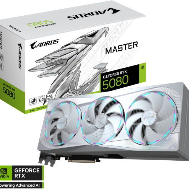 GIGABYTE AORUS GeForce RTX 5080 MASTER ICE Graphics Card 16GB GDDR7 | GV-N5080AORUSM ICE-16GD
