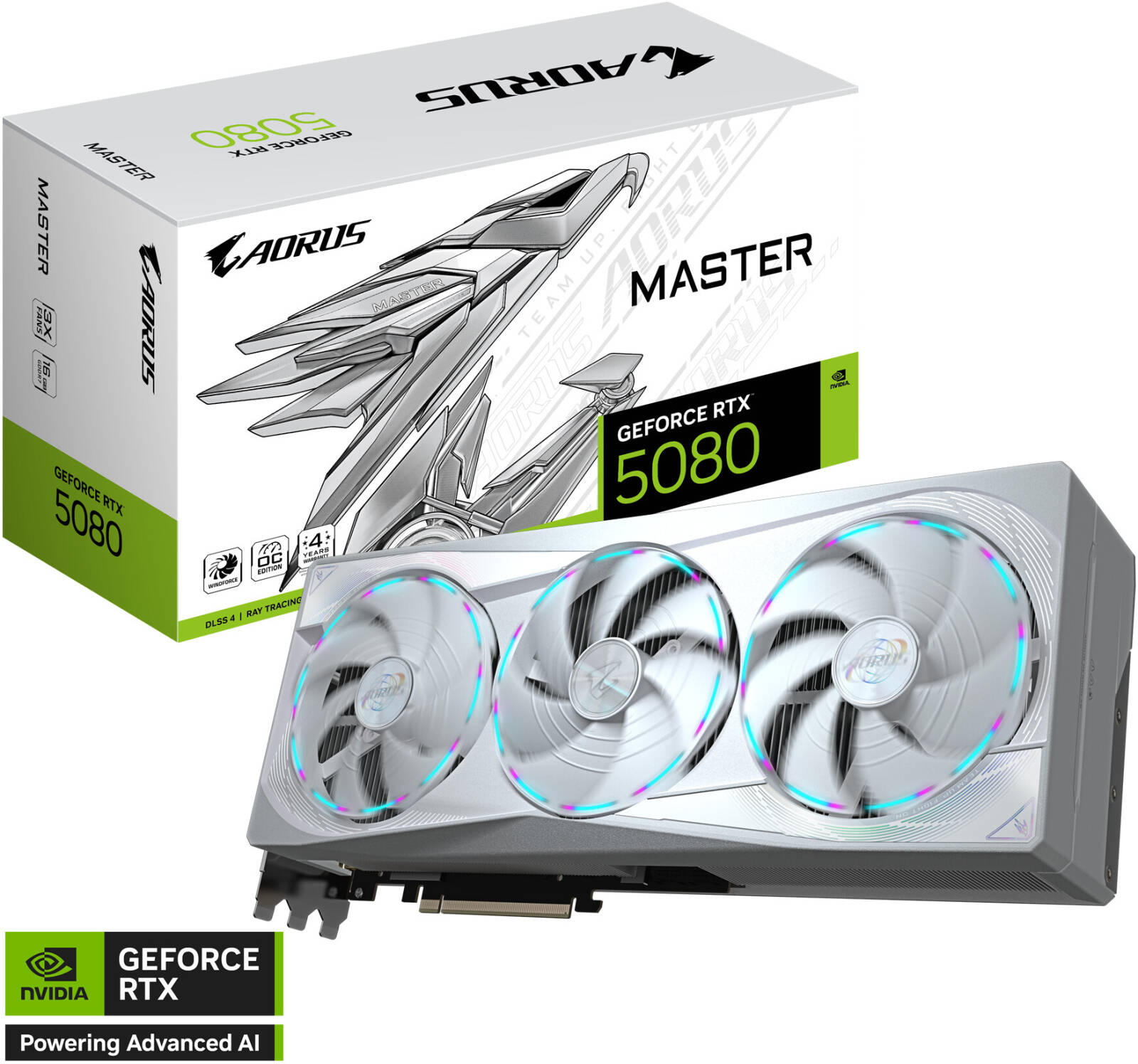 GIGABYTE AORUS GeForce RTX 5080 MASTER ICE Graphics Card 16GB GDDR7 | GV-N5080AORUSM ICE-16GD