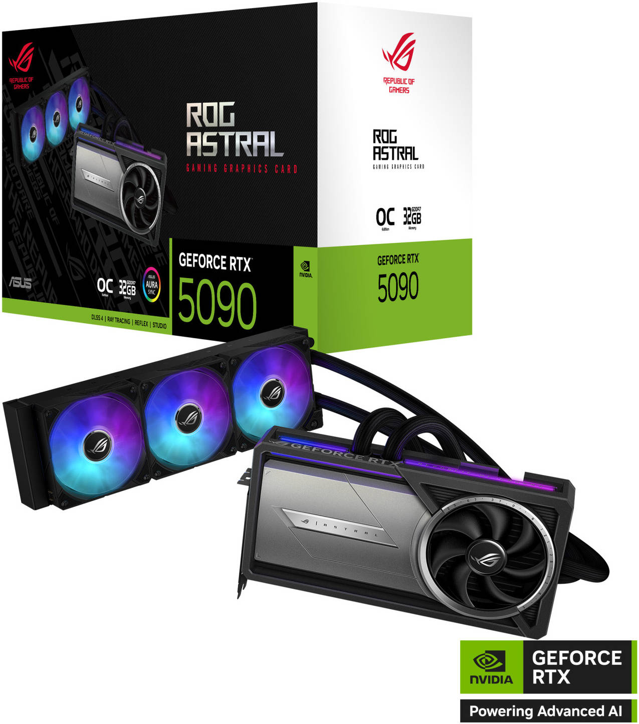 ASUS ROG Astral LC GeForce RTX 5090 OC Edition Graphics Card 32GB GDDR7 | 90YV0LW2-M0NA00