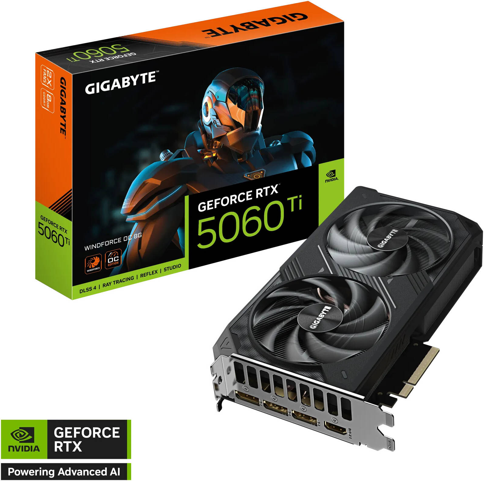GIGABYTE GeForce RTX 5060 Ti WINDFORCE OC 8G Graphics Card 8GB GDDR7 | GV-N506TWF2OC-8GD