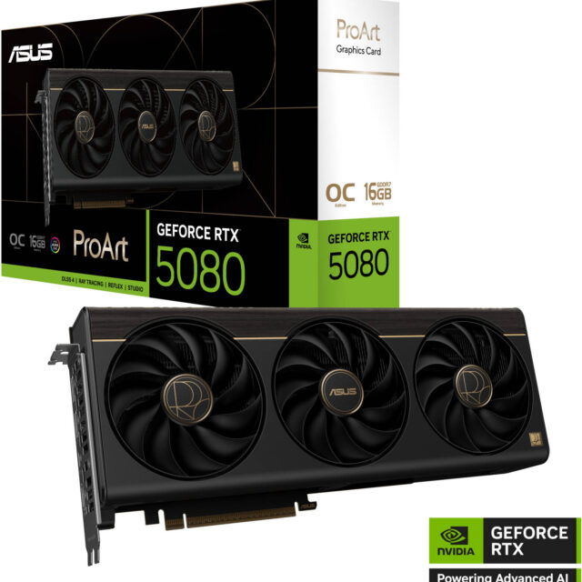 ASUS ProArt GeForce RTX 5080 16GB GDDR7 OC Edition Graphics Card | 90YV0N30-M0NM00