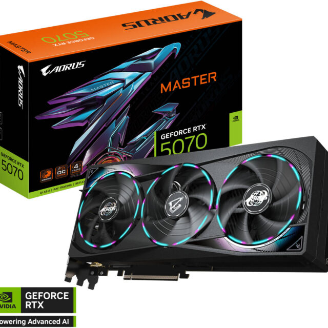 GIGABYTE AORUS GeForce RTX 5070 MASTER Graphics Card 12GB GDDR7 | GV-N5070AORUS M-12GD