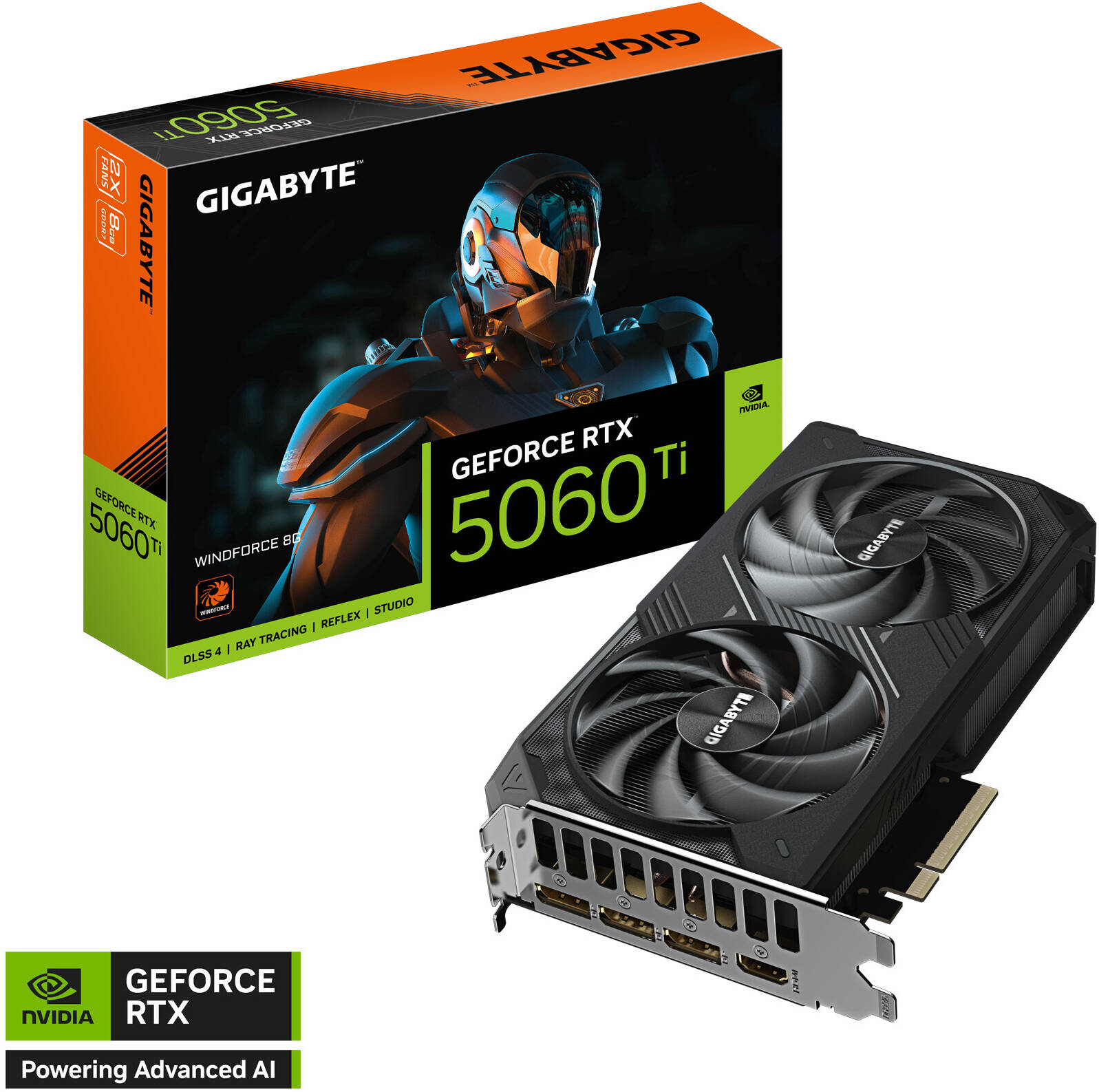 GIGABYTE GeForce RTX 5060 Ti WINDFORCE Graphics Card 8GB GDDR7 | GV-N506TWF2-8GD