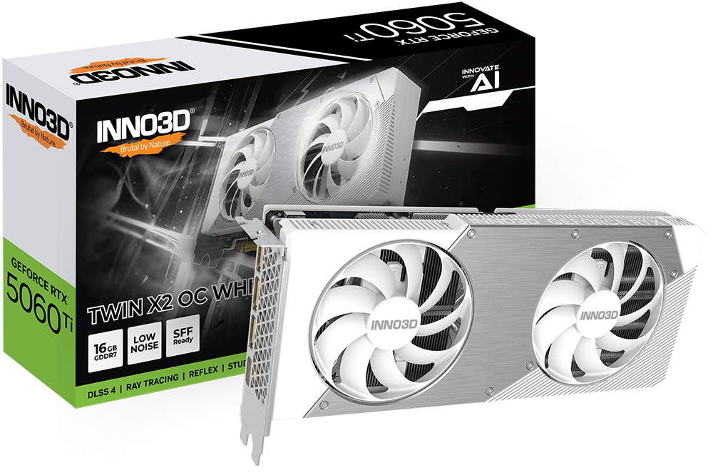 Inno3D GeForce RTX 5060 Ti TWIN X2 OC WHITE 16GB