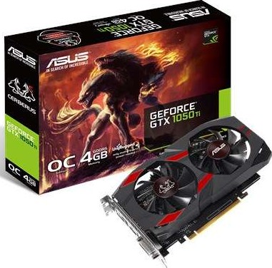 ASUS CERBERUS-GTX1050TI-O4G Cerberus GeForce GTX 1050 Ti OC Edition 4GB GDDR5 128-bit | 90YV0A74-M0NA00