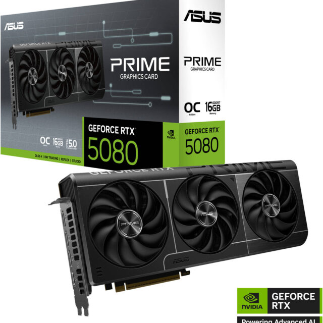ASUS PRIME GeForce RTX 5080 16GB GDDR7 OC Edition Graphics Card | 90YV0LX0-M0NA00
