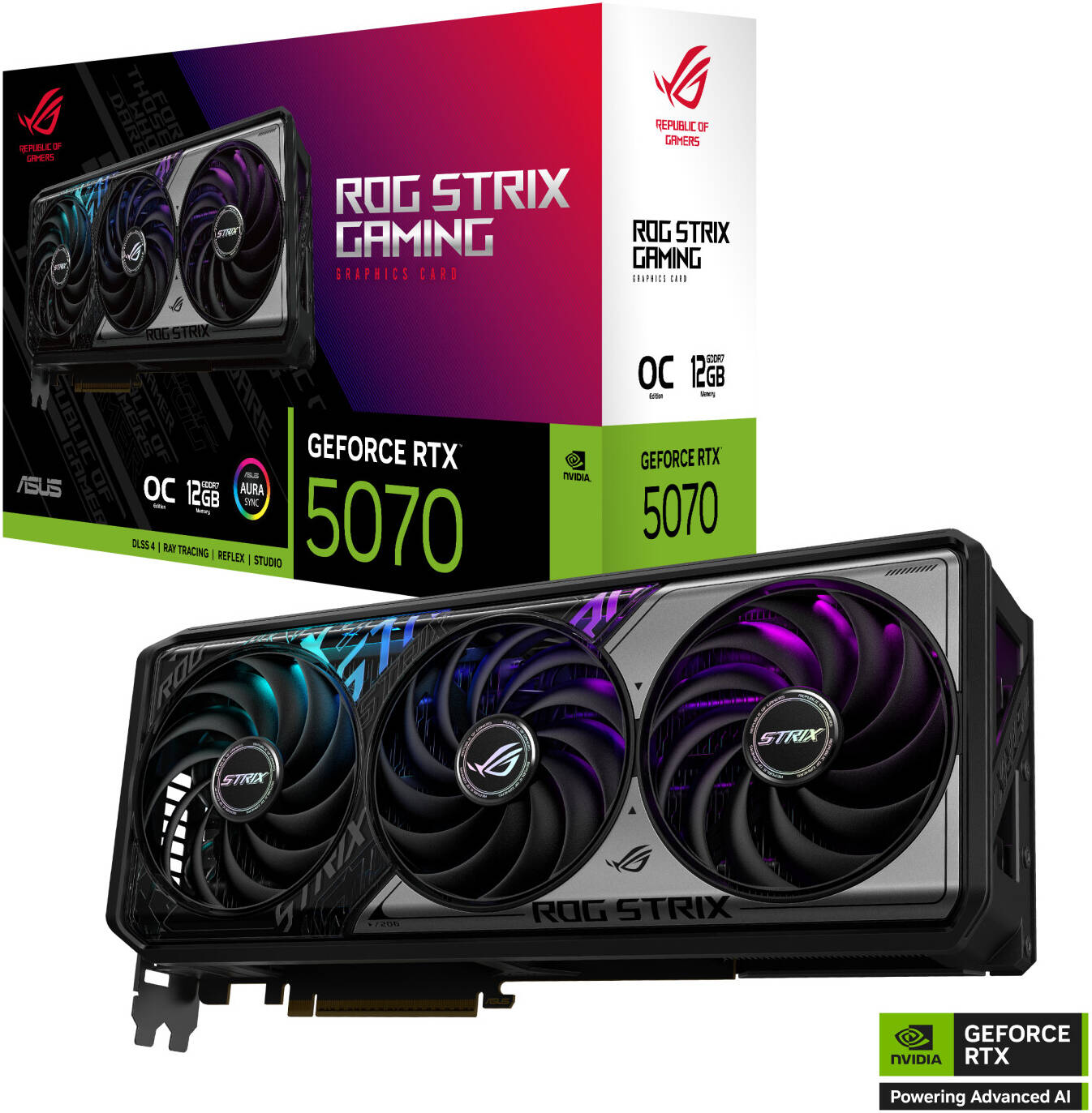 ASUS ROG Strix GeForce RTX 5070 OC Graphics Card 12GB GDDR7 | 90YV0M80-M0NA00