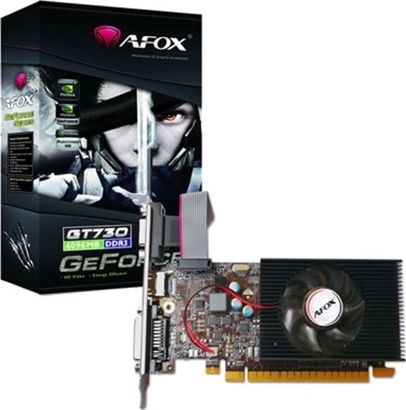 AFOX GT730 4GB 128bit DDR3 Low Profile PCIe Gen 2.0 Graphics Card 1333MHz 128Bit NVIDIA GeForce | AF7304096D3L6