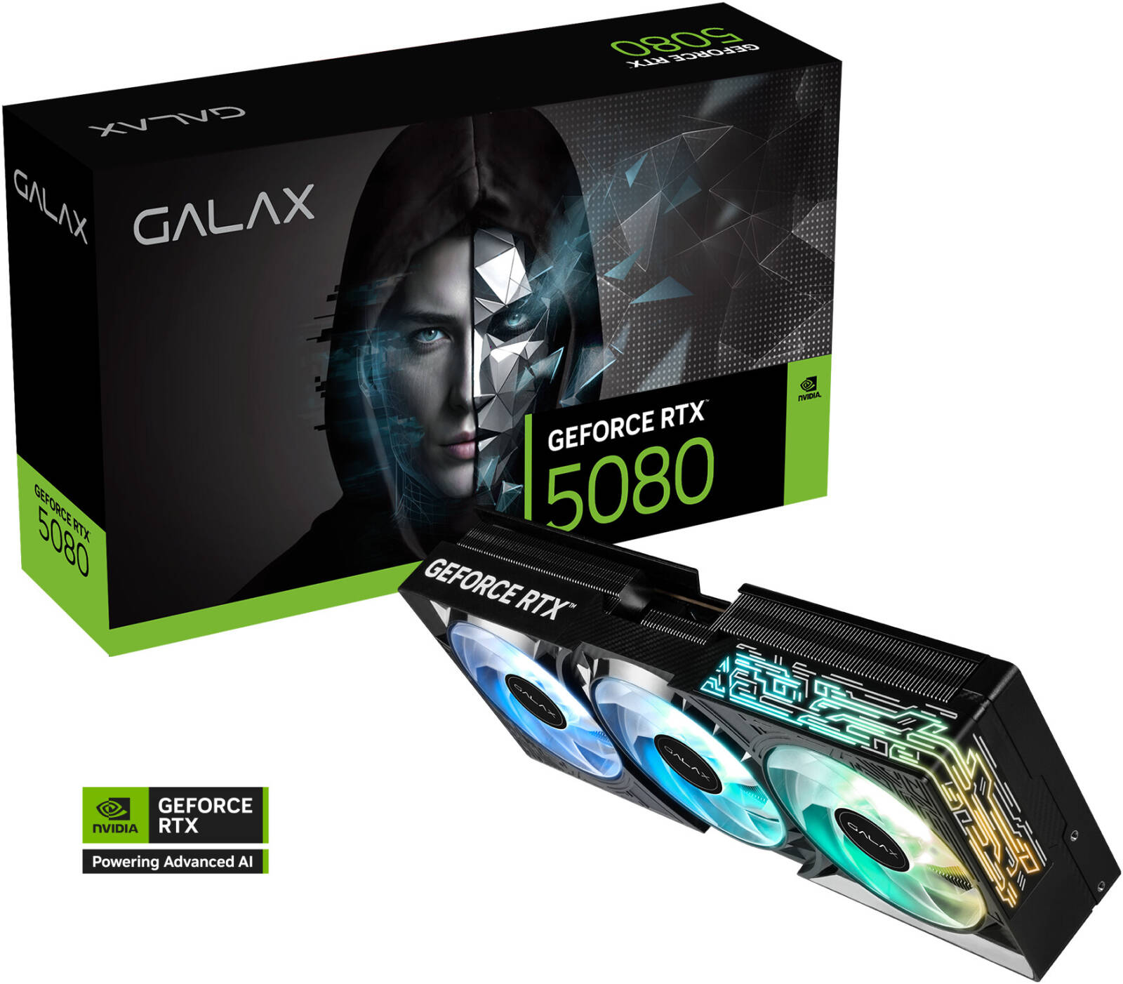 Galax GeForce RTX 5080 1-Click OC Graphics Card 16GB GDDR7 | 58NZN6MDBBOC