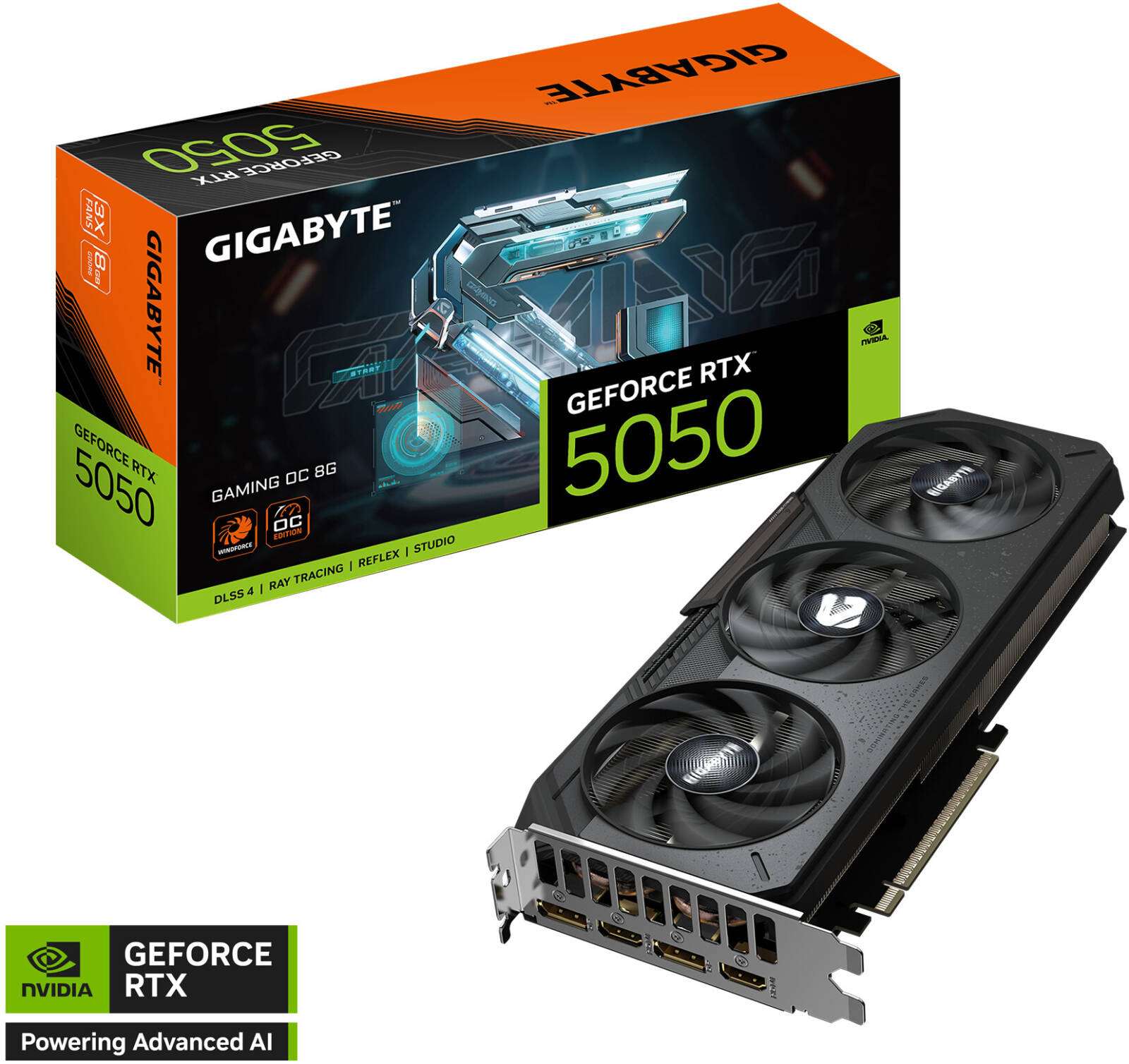 GIGABYTE GeForce RTX 5050 GAMING OC 8G Graphics Card 8GB GDDR6 | GV-N5050GAMING OC-8GD