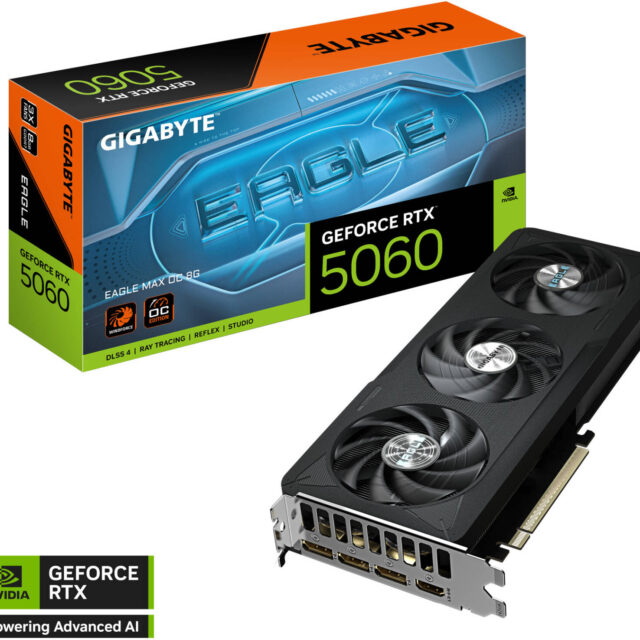 GIGABYTE GeForce RTX 5060 EAGLE MAX OC 8GB GDDR7 Graphics Card | GV-N5060EAGLEMAX OC-8GD