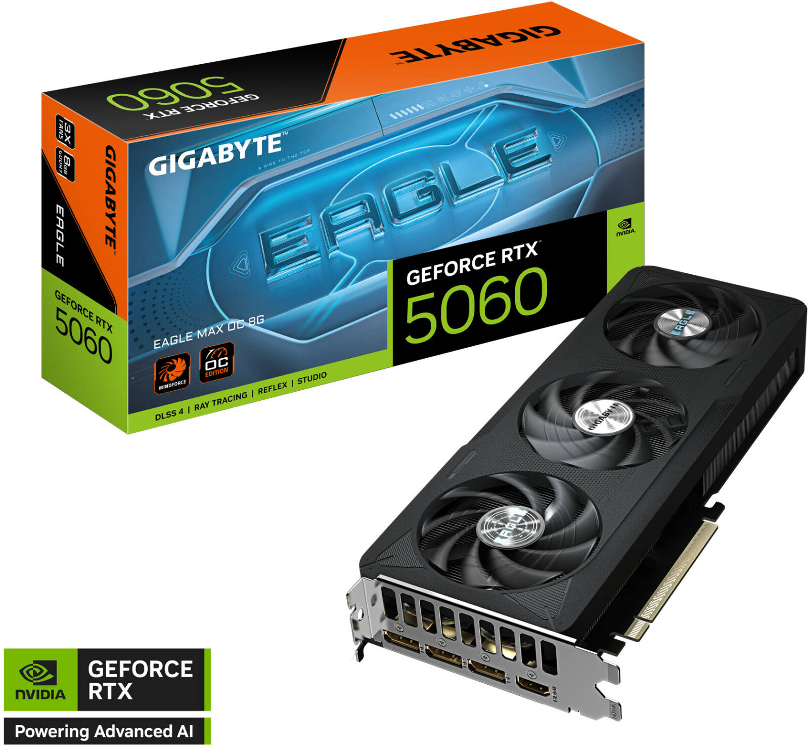 GIGABYTE GeForce RTX 5060 EAGLE MAX OC 8GB GDDR7 Graphics Card | GV-N5060EAGLEMAX OC-8GD